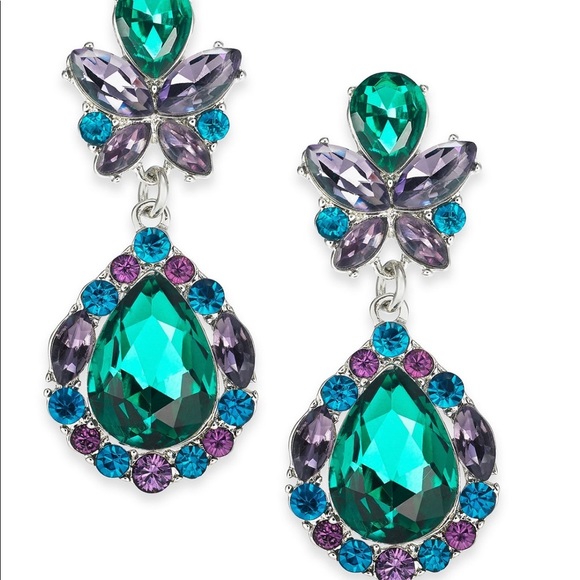 Jewelry - Stunning LS Peacock Gemstone Teardrop Earring